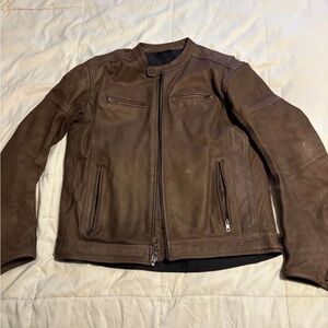 Men's Classic Brown Ridding /Motorcycle Leather Jacket